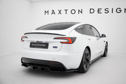 Maxton rear splitter (with vertical bars) V.2 for Tesla Model 3 Performance Mk1 Facelift