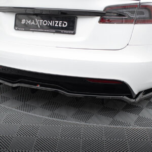 Maxton stražnji splitter (s vertikalnim šipkama) V.2 za Tesla Model S Plaid Mk1 Facelift