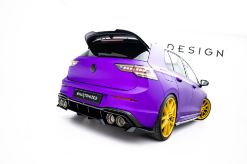 Maxton rear splitter (with vertical bars) V.2 for Volkswagen Golf R Hatchback Mk8 / Mk8 Facelift