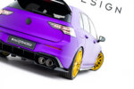 Maxton rear splitter (with vertical bars) V.2 for Volkswagen Golf R Hatchback Mk8 / Mk8 Facelift