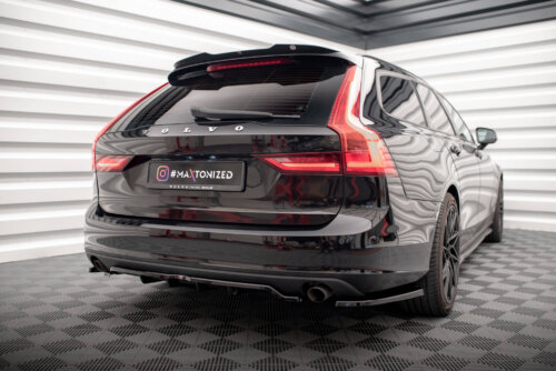 Maxton rear splitter (with vertical bars) V.2 for Volvo V90 Mk2