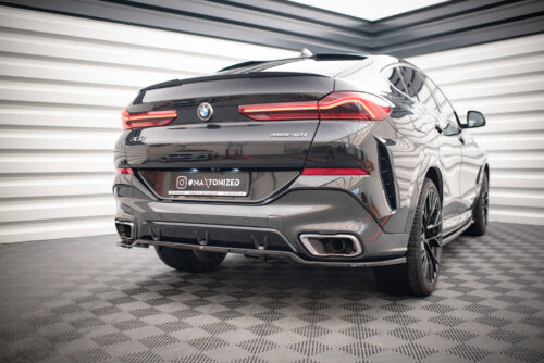 Maxton rear splitter (with vertical bars) V.3 for BMW X6 M-Pack G06