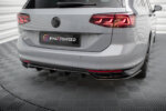Maxton rear splitter (with vertical bars) for Volkswagen Passat R-Line B8 Facelift