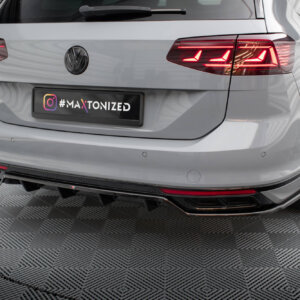 Maxton stražnji splitter (s vertikalnim šipkama) za Volkswagen Passat R-Line B8 Facelift