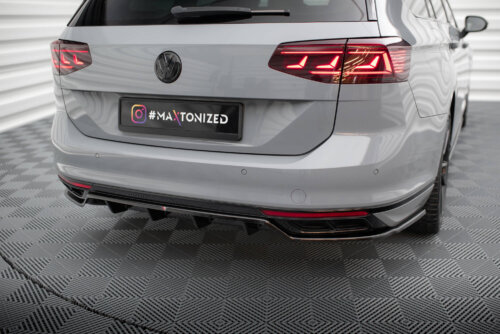 Maxton rear splitter (with vertical bars) for Volkswagen Passat R-Line B8 Facelift