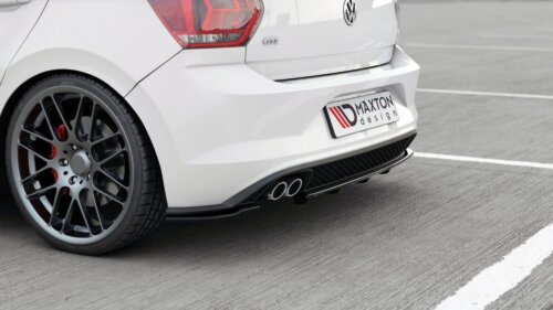 Maxton rear splitter (with vertical bars) for Volkswagen Polo GTI Mk6