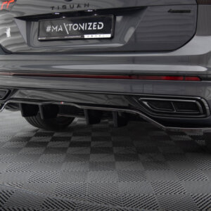 Maxton stražnji splitter (s vertikalnim šipkama) za Volkswagen Tiguan R-Line Mk2 Facelift