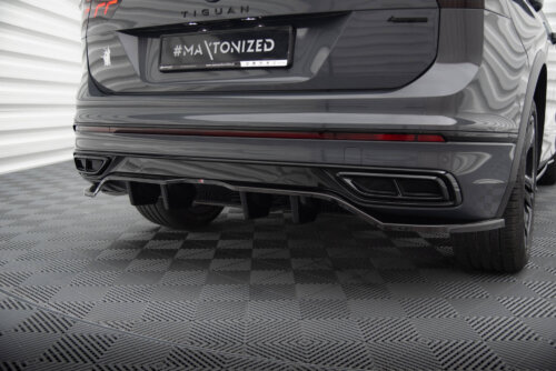 Maxton rear splitter (with vertical bars) for Volkswagen Tiguan R-Line Mk2 Facelift