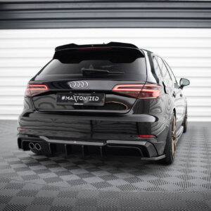 Maxton stražnji difuzor za Audi A3 S-Line Sportback 8V Facelift (verzija s dvostrukim ispusi na jednoj strani)