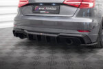 Maxton Rear Valance Audi A3 S-Line Sportback 8V Facelift (Version with single exhausts on both sides)