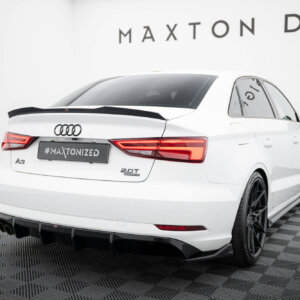 Maxton stražnji difuzor za Audi A3 Sedan 8V Facelift (verzija s dvostrukim ispušnim završeci na jednoj strani)