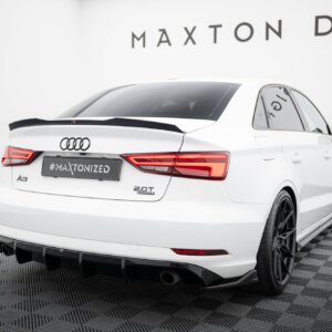 Maxton stražnji difuzor za Audi A3 Sedan 8V Facelift (verzija s jednostrukim ispušnim završeci na obeh stranama)