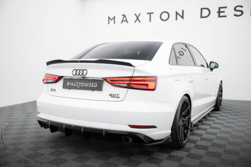 Maxton Rear Valance Audi A3 Sedan 8V Facelift (Version with single exhaust tips on both sides)