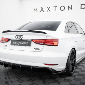 Maxton stražnji difuzor za Audi A3 Sedan 8V Facelift (verzija s jednostrukim ispušnim završeci na jednoj strani)