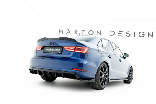 Maxton Rear Valance Audi A3 Sedan 8V (Version with dual exhaust tips on one side)