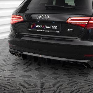 Maxton stražnji difuzor za Audi A3 Sportback 8V Facelift (verzija s dvostrukim ispušnim završetkom)