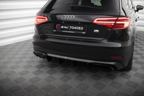 Maxton Rear Valance Audi A3 Sportback 8V Facelift (Version with double exhaust tip)