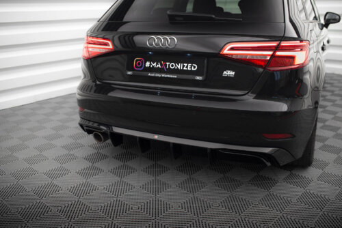 Maxton Rear Valance Audi A3 Sportback 8V Facelift (Version with one exhaust tip on single side)