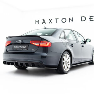 Maxton rear diffuser for Audi A4 B8 Facelift (Single side dual exhaust version)