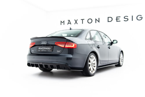 Maxton rear diffuser for Audi A4 B8 Facelift (Single side dual exhaust version)