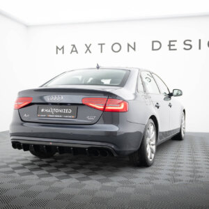 Maxton rear diffuser for Audi A4 B8 Facelift (Version with dual exhausts on both sides)