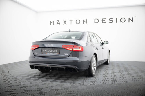 Maxton rear diffuser for Audi A4 B8 Facelift (Version with single exhausts on both sides)