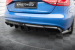 Maxton rear diffuser for Audi A4 S-Line Sedan / Avant B8 (Version with dual exhaust tips on one side)