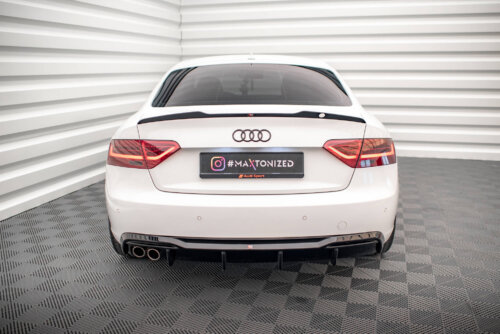 Maxton rear diffuser for Audi A5 Coupe 8T Facelift (Version with dual exhausts on one side)
