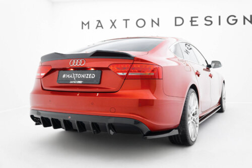 Maxton rear diffuser for Audi A5 S-Line Sportback 8T (Version with dual exhaust tips on one side)