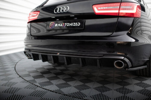 Maxton rear diffuser for Audi A6 Sedan / Avant C7 (Version with single exhausts on both sides)