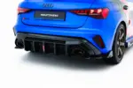 Maxton rear diffuser for Audi RS3 Sportback 8Y Facelift (Version with LED light)