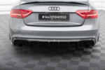 Maxton rear diffuser for Audi S5 / A5 S-Line 8T Facelift (Version with single exhausts on both sides)