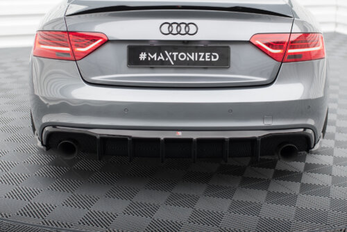Maxton rear diffuser for Audi S5 / A5 S-Line 8T Facelift (Version with single exhausts on both sides)