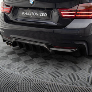 Maxton stražnji difuzor za BMW 4 Coupe / Gran Coupe / Cabrio M-Pack F32 / F36 / F33 (Version with exhaust on one side)