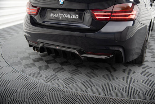 Maxton stražnji difuzor za BMW 4 Coupe / Gran Coupe / Cabrio M-Pack F32 / F36 / F33 (Version with exhaust on one side)