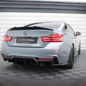 Maxton stražnji difuzor za BMW 4 Coupe / Gran Coupe / Cabrio M-Pack F32 / F36 / F33 (Version with single exhausts on both sides)