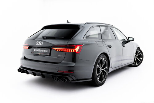 Maxton rear diffuser + exhaust tip imitation for Audi A6 Sedan / Avant C8 / C8 Facelift
