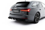 Maxton rear diffuser + exhaust tip imitation for Audi A6 Sedan / Avant C8 / C8 Facelift