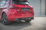 Maxton rear diffuser + exhaust tip imitation for Peugeot 308 GT Mk2 Facelift