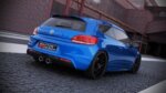 Maxton rear diffuser for VW Scirocco III R with 2 exhaust holes