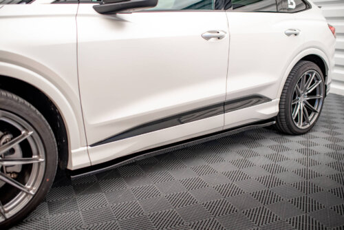 Maxton side skirt diffusers for Audi Q4 e-tron Sportback S-line Mk1