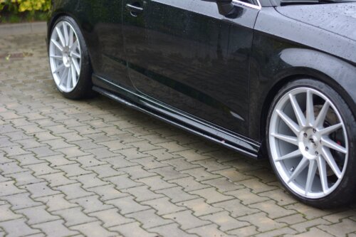 Maxton side skirt diffusers for Audi S3/A3 S-Line Hatchback 8V/8V Facelift