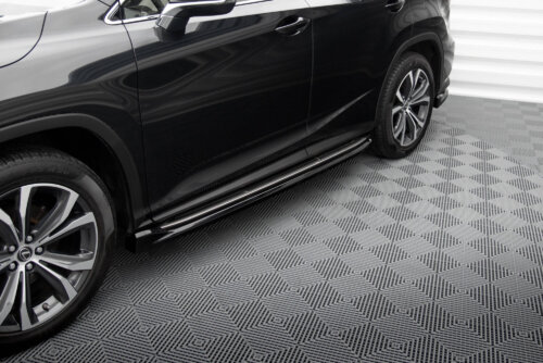 Maxton side skirt diffusers for Lexus RX Mk4 Facelift (version with OEM step rails)