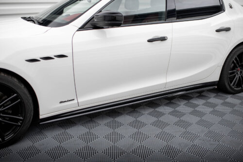Maxton side skirt diffusers for Maserati Ghibli Mk3 Facelift