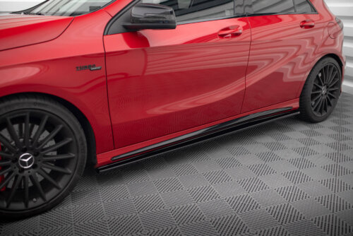 Maxton side skirt diffusers for Mercedes A W176/ CLA 117 AMG/ CLA 117 AMG LINE Facelift