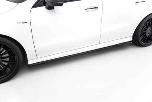 Maxton side skirt diffusers for Mercedes-AMG CLA 35 / 45 Coupe / Shooting Brake C118 Facelift / X118 Facelift