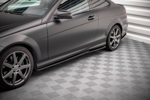 Maxton side skirt diffusers for Mercedes-Benz C Coupe / Sedan / Estate AMG-Line C204 / W204 Facelift / S204 Facelift