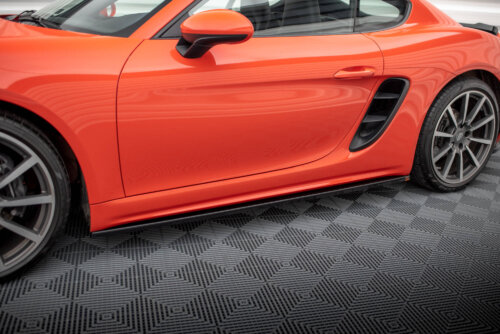 Maxton side skirt diffusers for Porsche 718 Cayman 982c