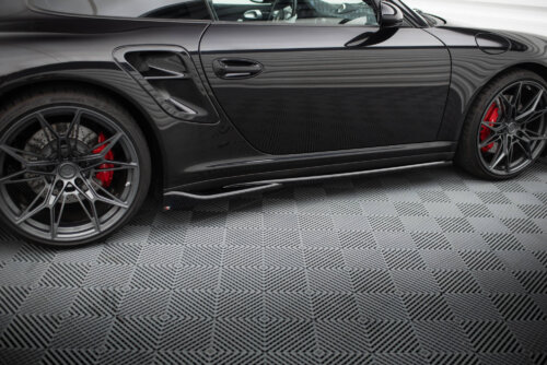 Maxton side skirt diffusers for Porsche 911 Turbo 997