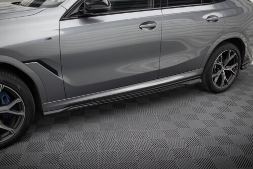 Maxton side skirt diffusers V.1 for BMW X6 M-Pack G06 Facelift